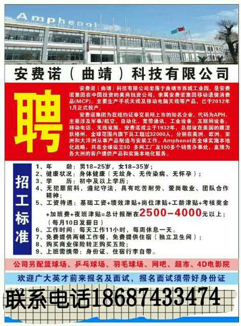 公明安費(fèi)諾最新招聘啟事