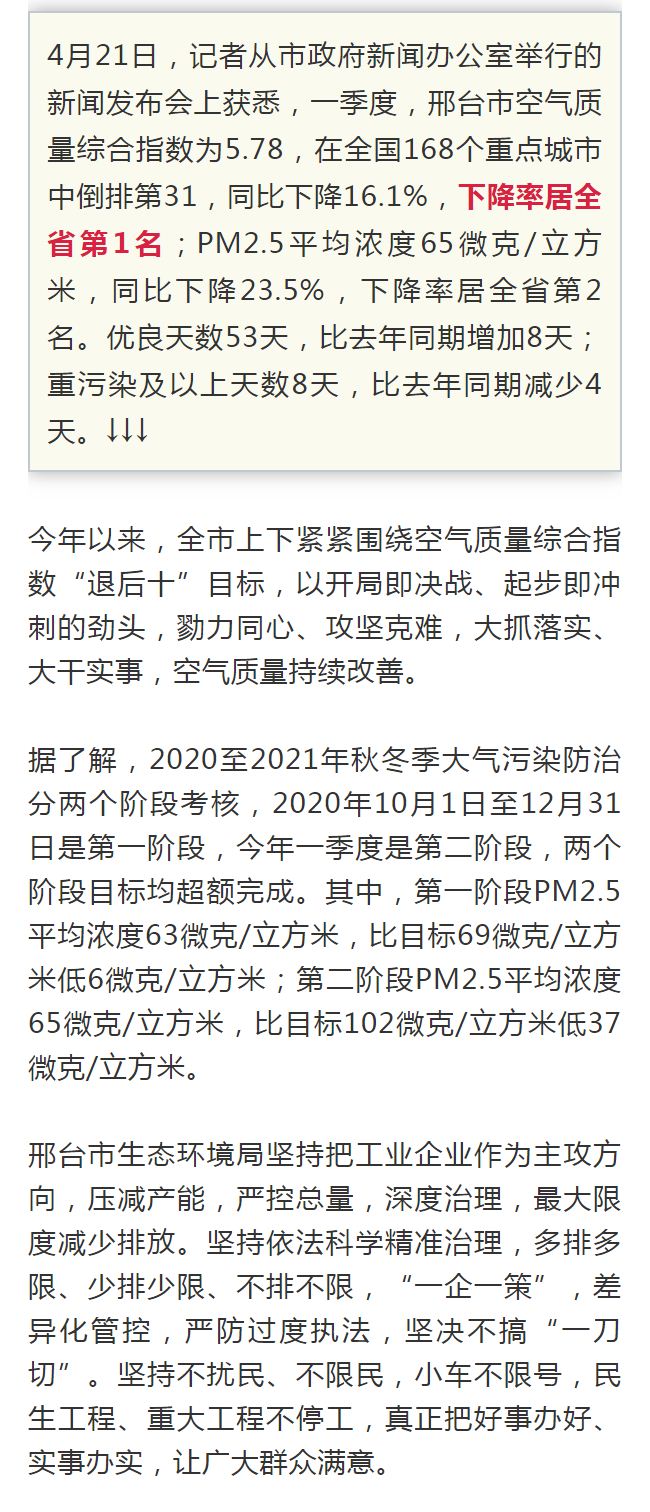 邢臺最新概況概述