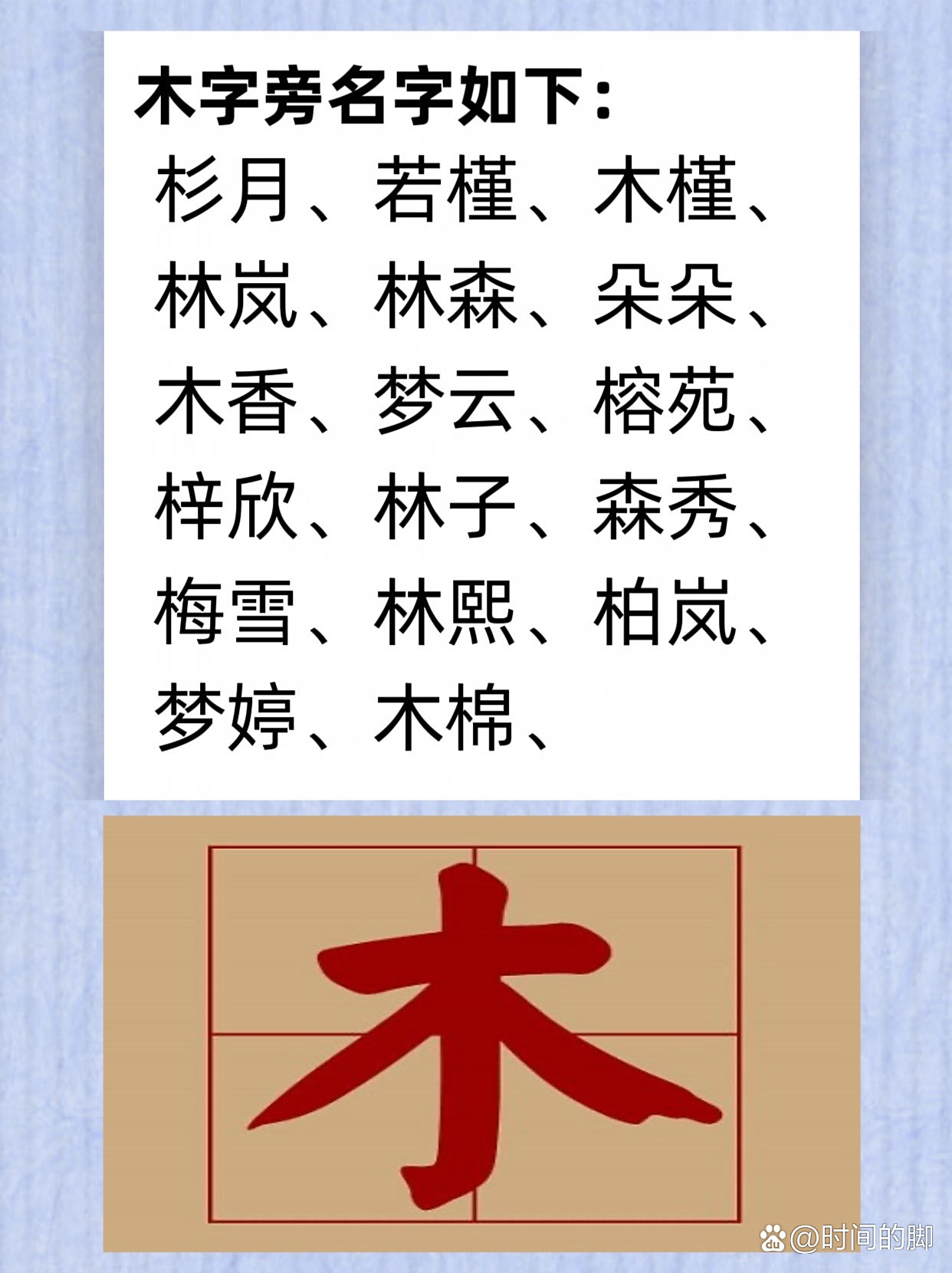 最新帶木字的女孩名字精選