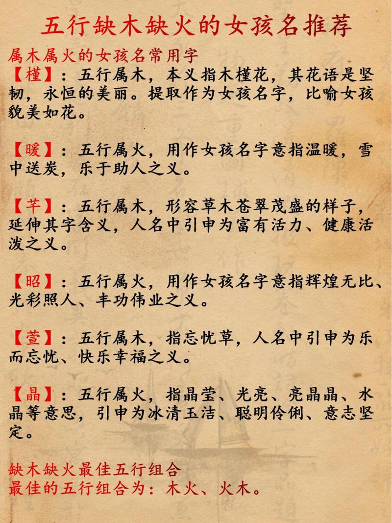 最新帶木字的女孩名字精選